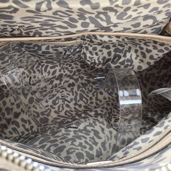 Guess ecru handbag contemporary luxury  purse big shoulder bag cream off white - Picture 7 of 14